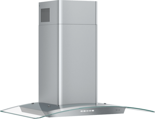 Zephyr BMIE30DG Brisas Curved Glass Wall, 30" G, ACT, LED