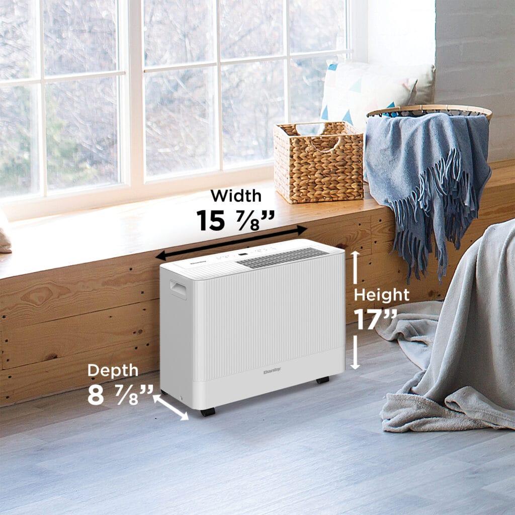 DDR050BSPWDB Danby 50-Pint Dehumidifier with Pump & Wi-Fi in White