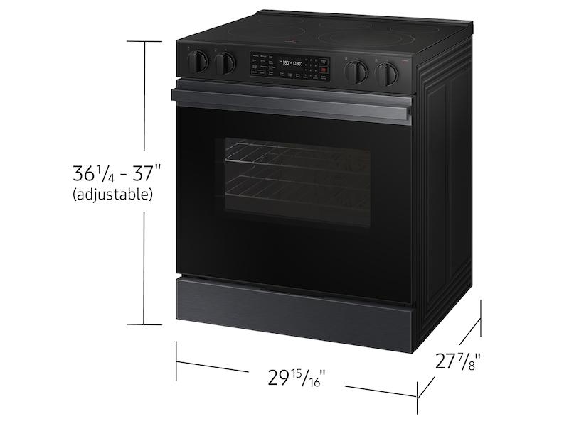 Samsung NSE6DG8100MT Bespoke 6.3 cu. ft. Smart Slide-In Electric Range with Precision Knobs in Matte Black Steel