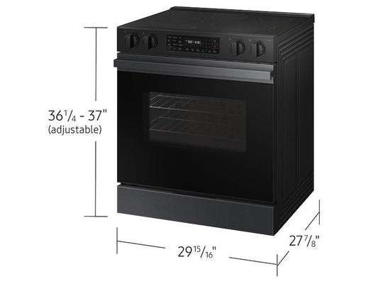 Samsung NSE6DG8100MT Bespoke 6.3 cu. ft. Smart Slide-In Electric Range with Precision Knobs in Matte Black Steel
