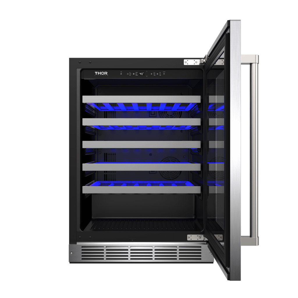 TWC24US Thor Kitchen 24-inch Single Zone Wine Cooler, 46 Wine Bottle Capacity - Model Twc24us