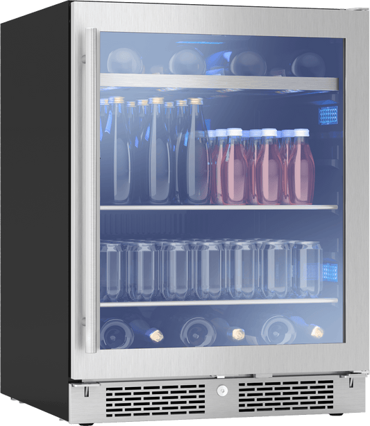 Zephyr PRB24C01AGADA Presrv ADA Beverage Cooler, 24in Compact, SS+Glass, Reversible Door + Lock, 1 Zone