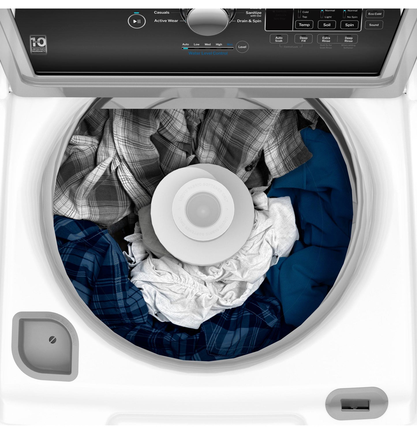 GTW585BSVWS GE® 4.5 cu. ft. Capacity Washer with Water Level Control