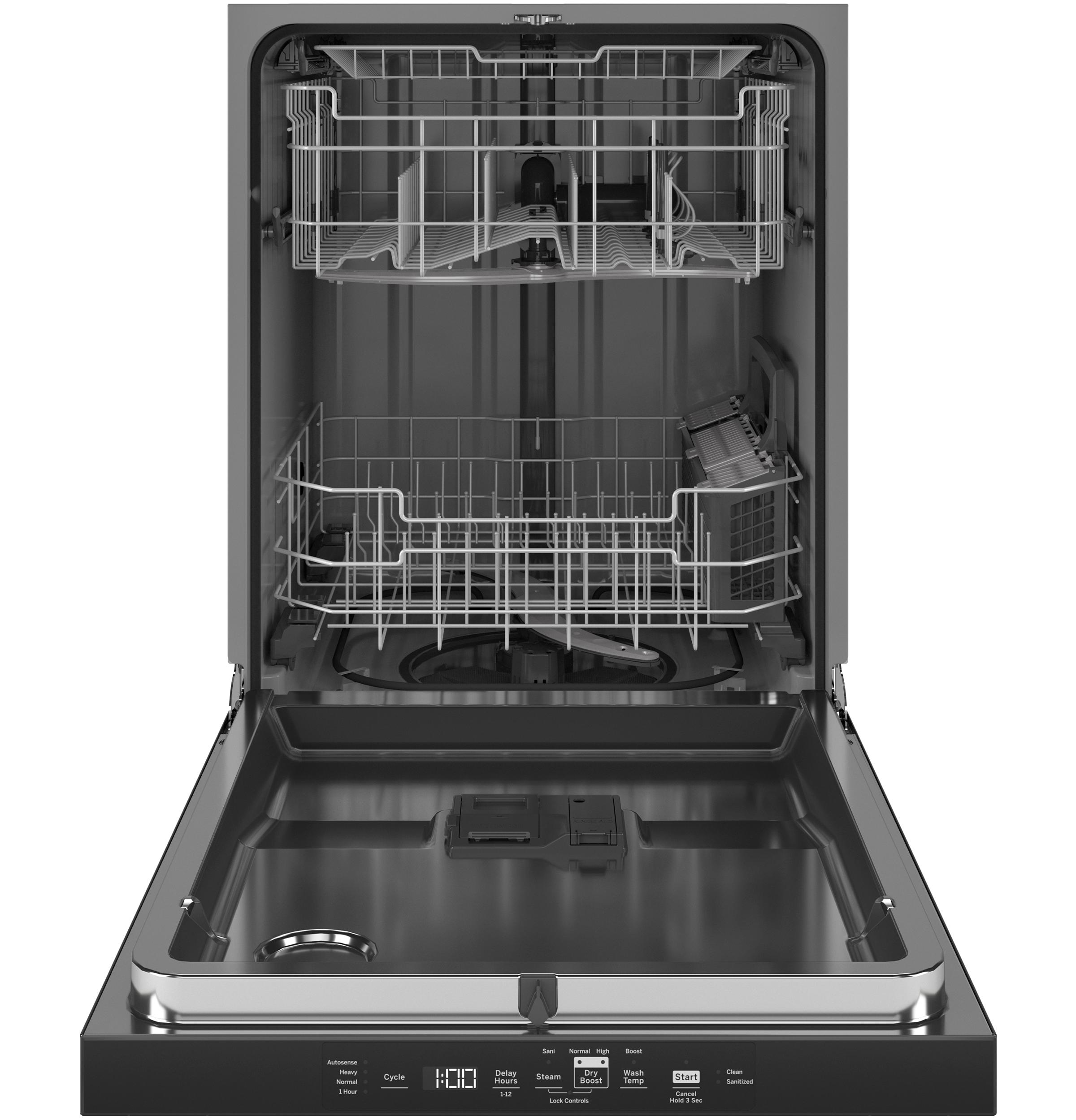 GDT595HYYFS GE® ENERGY STAR® Top Control Hybrid Tub Dishwasher with Third Rack, Bottle Jets, Dry Boost & 50 dBA