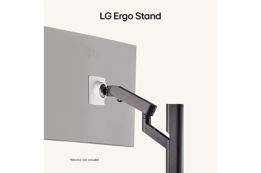 EG800BW LG Ergo Stand - Desk Mount, Adjustable Monitor Arm with Full Motion (White Mounting Plate)