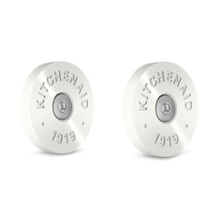 W11368841MP KitchenAid Commercial-Style Range Handle Medallion Kit - Mascarpone (Includes Two Medallions, Screws, and One 1/8-IN Hex Wrench)