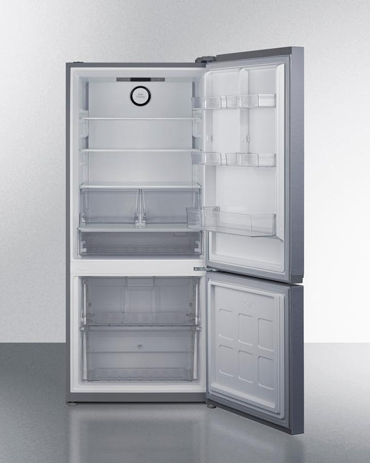 Summit FFBF173SS 30" Wide Bottom-mount Refrigerator-freezer, Counter Depth