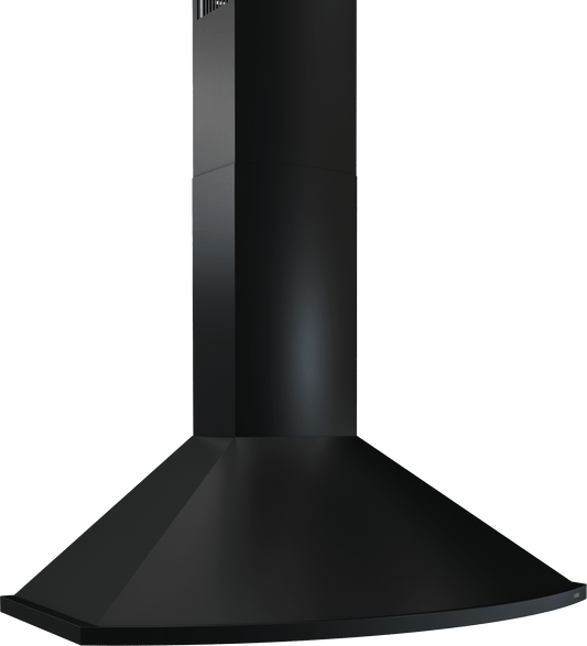 Zephyr ZSAE30FB Savona Wall, 30in, Black, LED, 600 CFM w/ACT