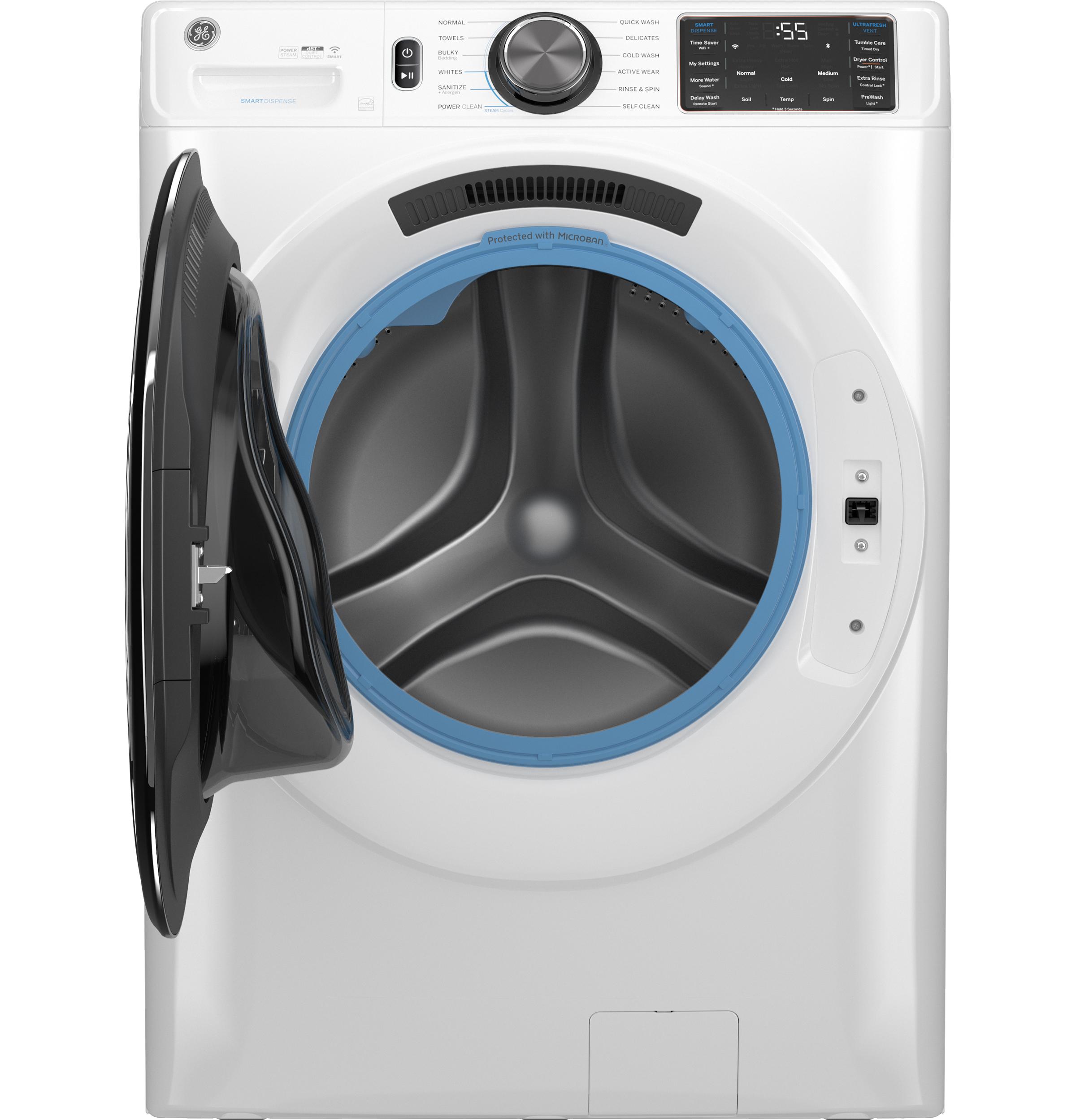 GE® ENERGY STAR® 5.0 cu. ft. Capacity Smart Front Load Steam Washer with SmartDispense™ UltraFresh Vent System with OdorBlock™ and Sanitize   Allergen