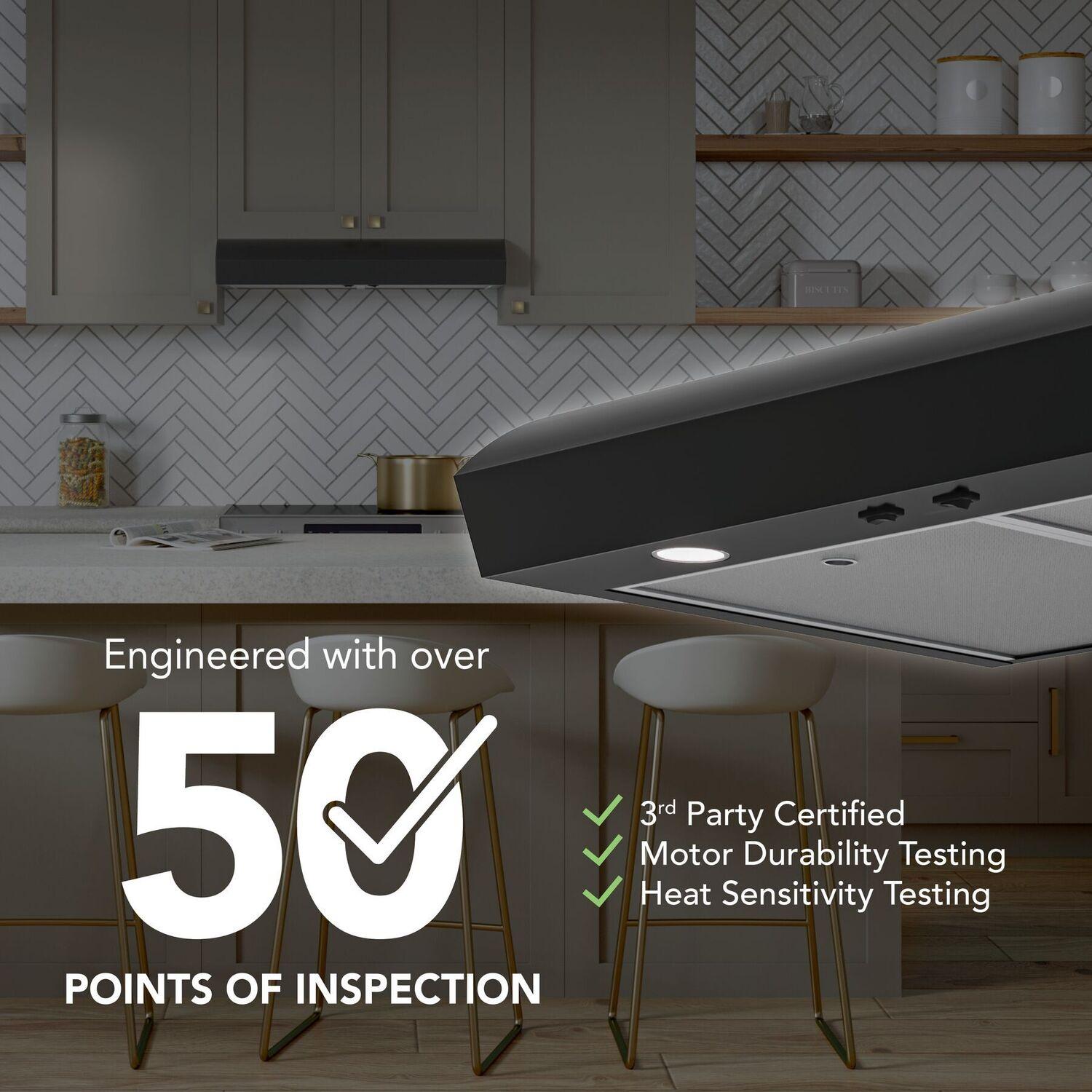 MTR2303WW Broan-NuTone 30-Inch Under Cabinet Range Hood, ENERGY STAR, 350 Max Blower CFM, White