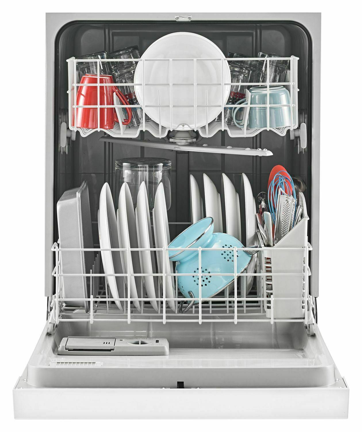 Dishwasher with Triple Filter Wash System - White