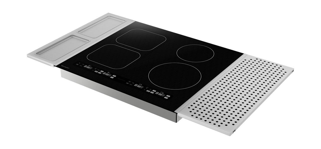 SCH2443GB Sharp 24 in. Induction Cooktop with Side Accessories