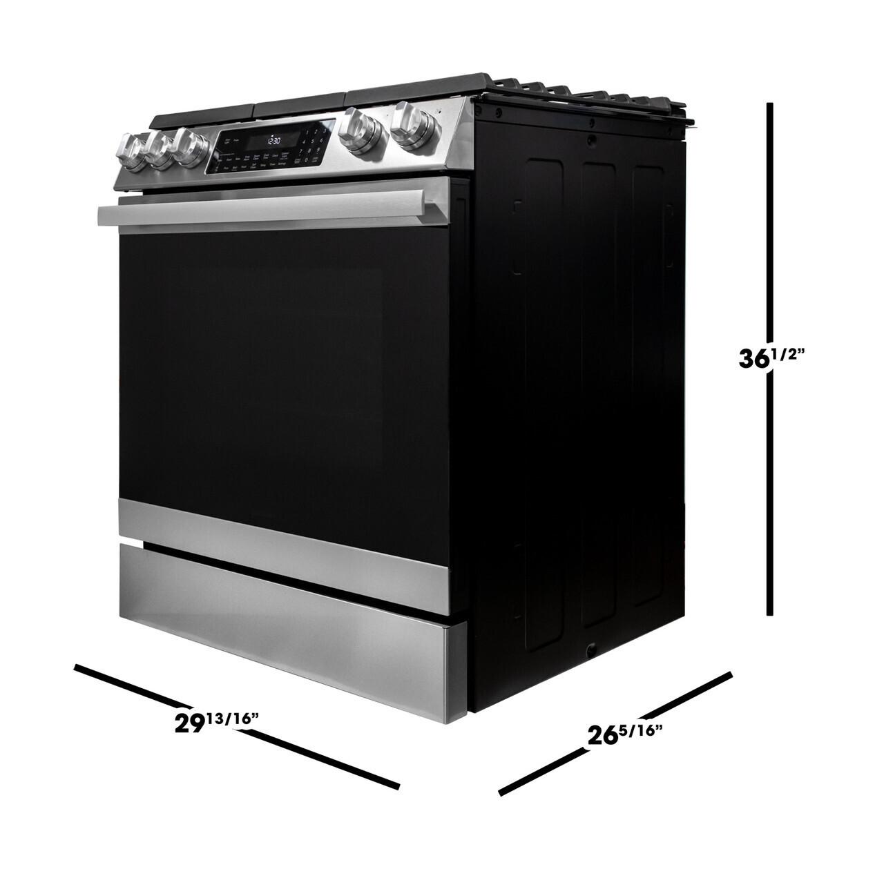 Sharp SSG3065JS 30 in. Gas Convection Slide-In Range with Air Fry