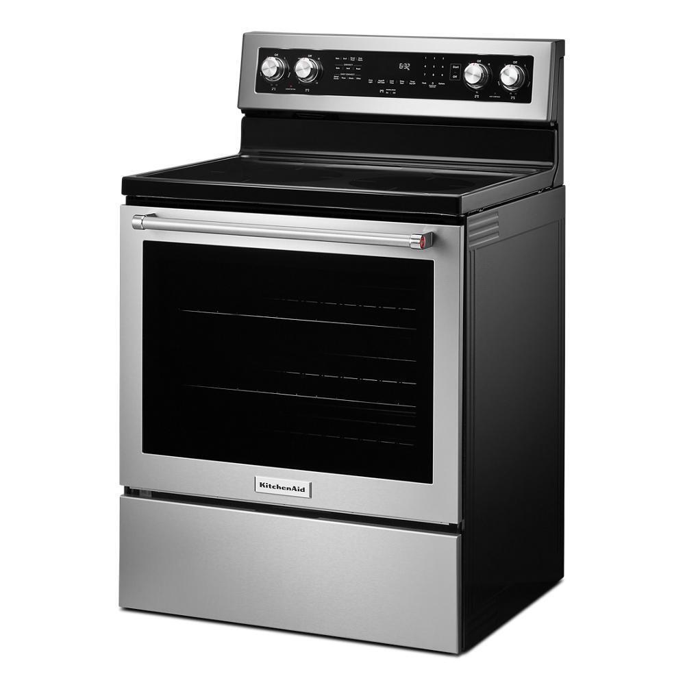 Kitchenaid KFEG504KPS 30-Inch 5 Element Electric Convection Range with PrintShield™ Finish