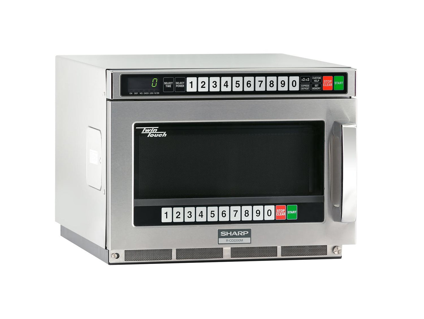 RCD2200M Sharp TwinTouch 2200 Watt Commercial Microwave Oven with Dual TouchPads