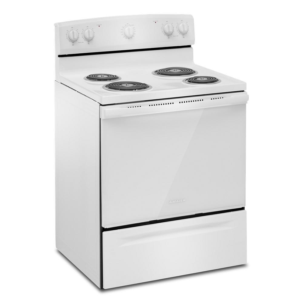 ACR4203MNW Amana® 30-inch Electric Range with Easy-Clean Glass Door