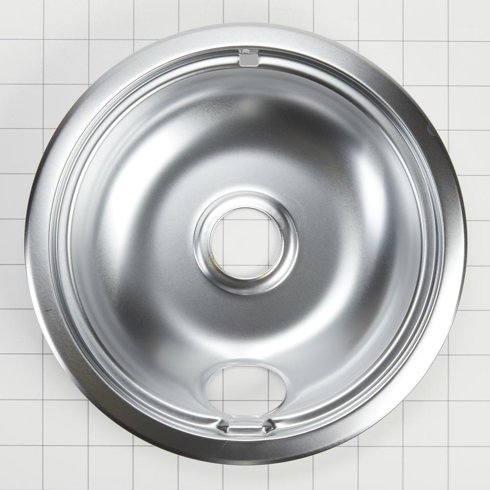 Maytag W10278125 Range Electric/Cooktop 4-Pack Round Drip Bowls (Two 6-IN and Two 8-IN) - Chrome for Non-Hinged, 2-Wire Plug Cooking Elements