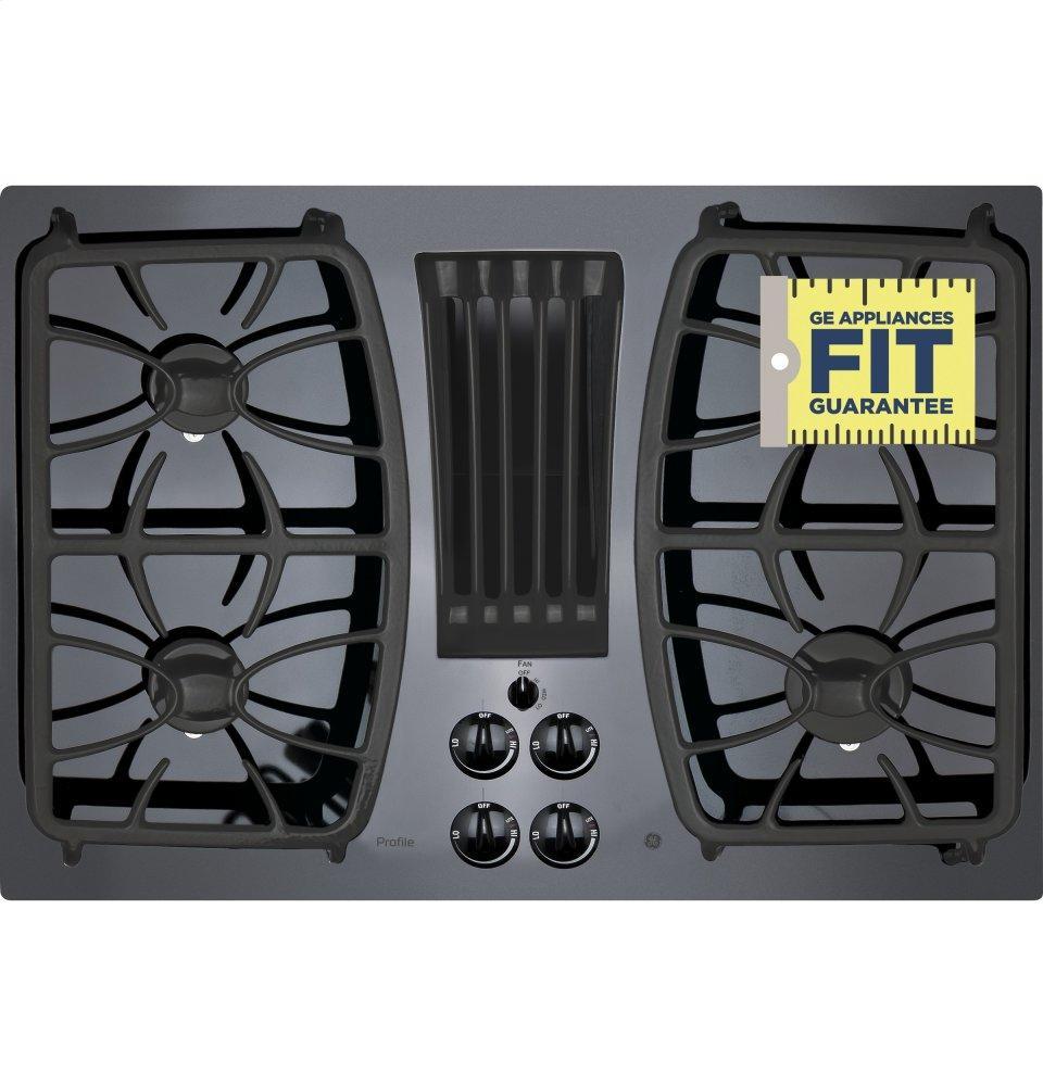 PGP9830DRBB GE Profile™ 30" Built-In Gas Downdraft Cooktop