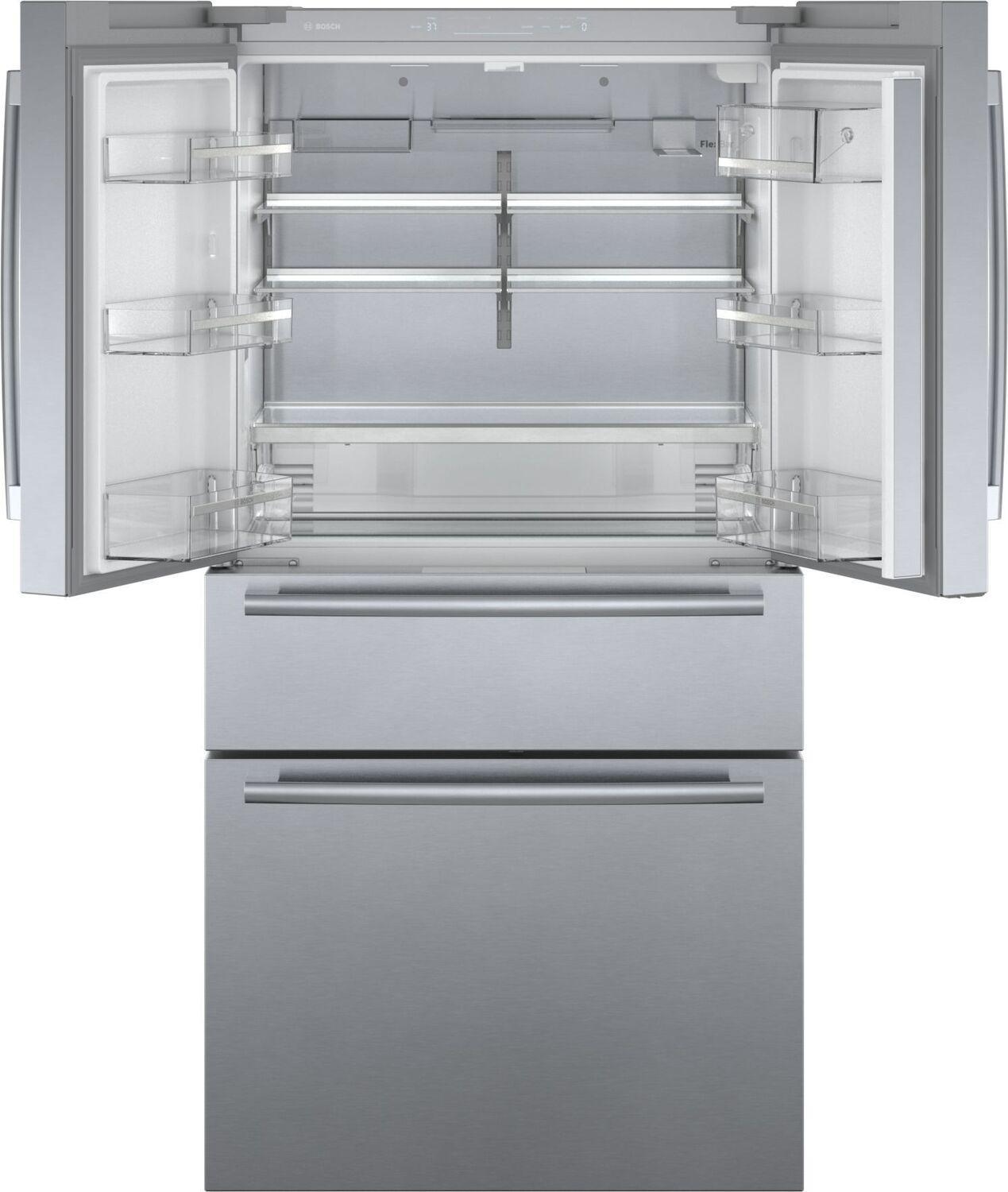 Bosch B36CL80SNS 800 Series, French Door Bottom freezer, multi door, 36'', Brushed steel (with anti-fingerprint)