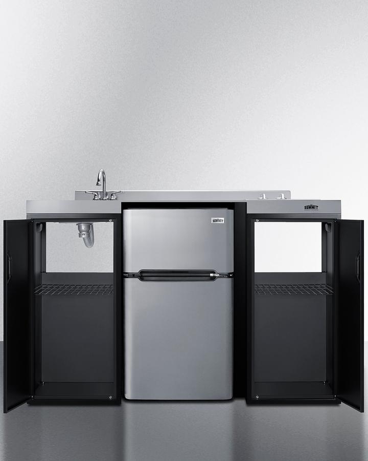 Summit CK55ADASINKL 54" Wide All-in-one Kitchenette, ADA Counter Height
