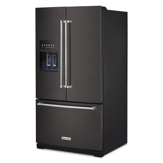 Kitchenaid KRFF577KBS 26.8 Cu. Ft. Standard-Depth French Door Refrigerator with Exterior Ice and Water Dispenser
