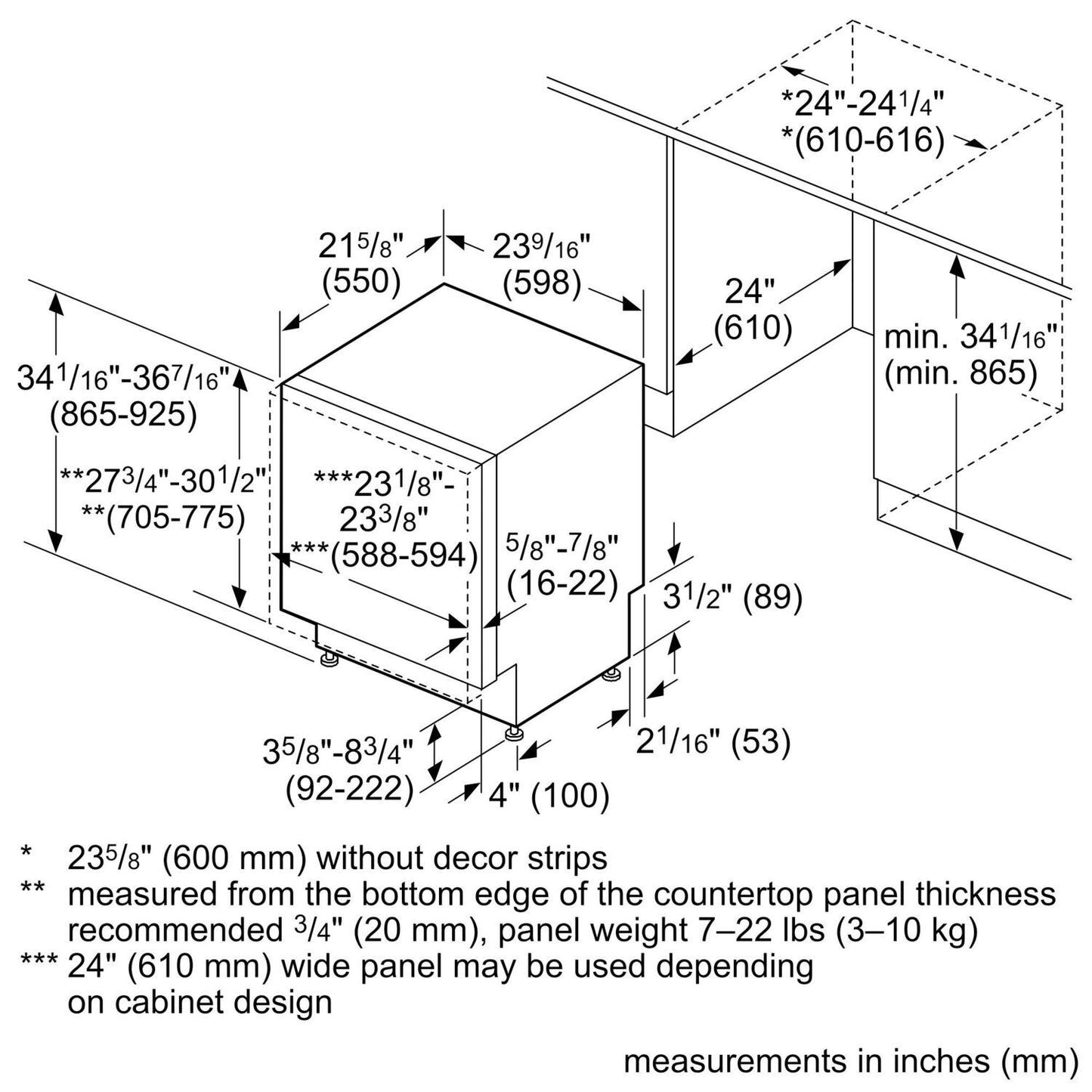 Bosch 800 Series Dishwasher 24" SHV78B73UC