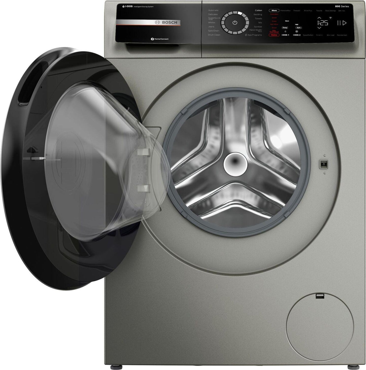 Bosch WGB246AXUC 800 Series, washing machine, frontloader fullsize, 1600 rpm, Silver inox
