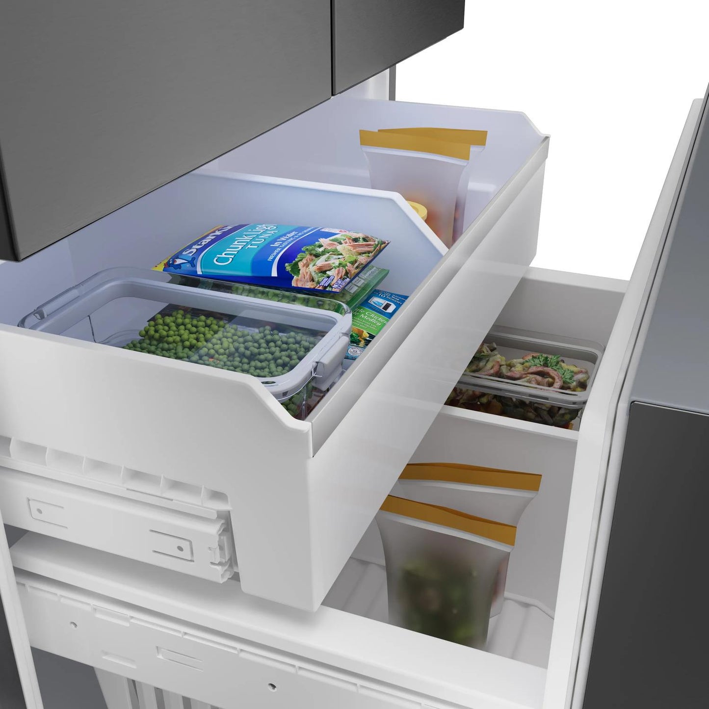 Bosch B36FD52SNB 500 Series, French Door Bottom freezer, multi door, 36'', Black inox-antifingerprint, Total No Frost