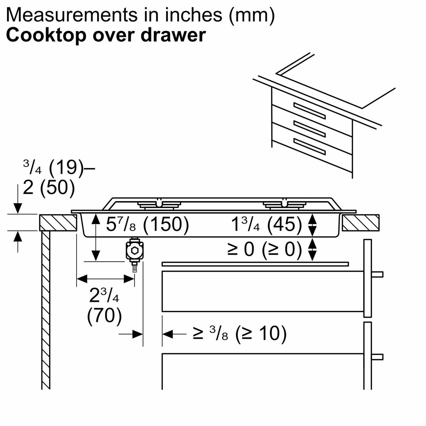 Bosch NGM3050UC 300 Series Gas Cooktop 30" Stainless steel