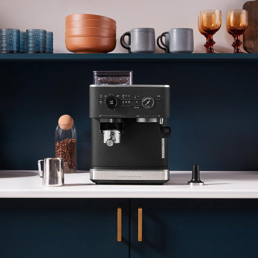 Kitchenaid KES6551BK Semi Automatic Espresso Machine with Burr Grinder