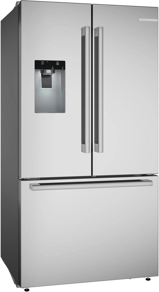 Bosch B36FD52SNS 500 Series, French Door Bottom freezer, multi door, 36'', Brushed steel (with anti-fingerprint), Total No Frost