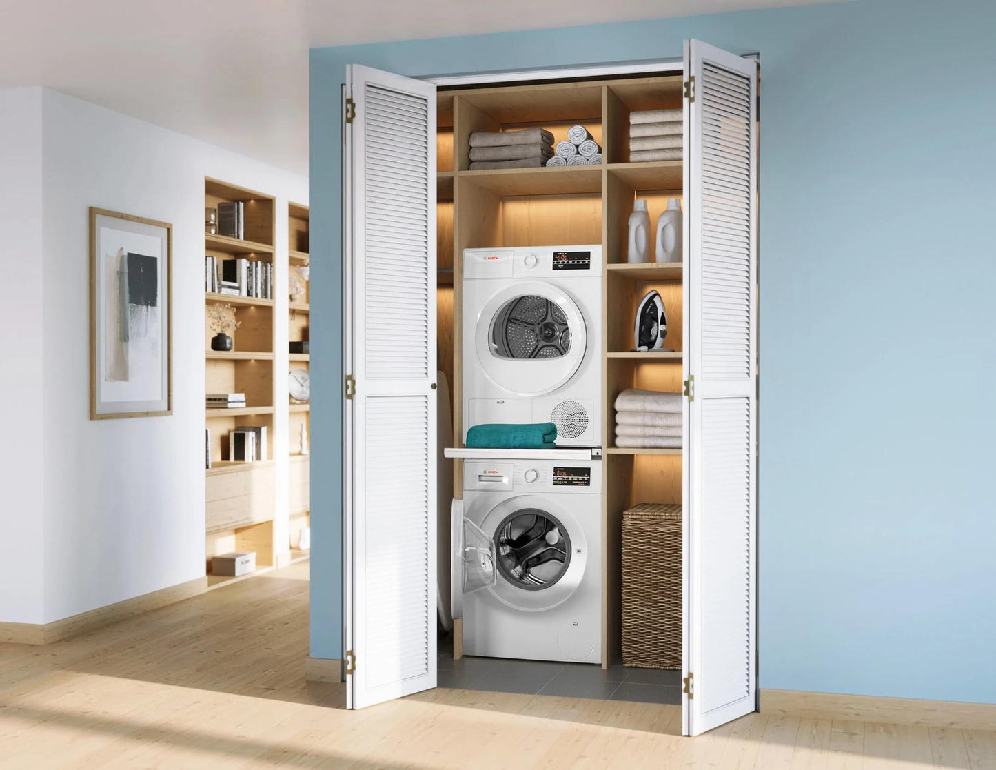 Bosch WPA12100UC 300 Series, condenser tumble dryer, White