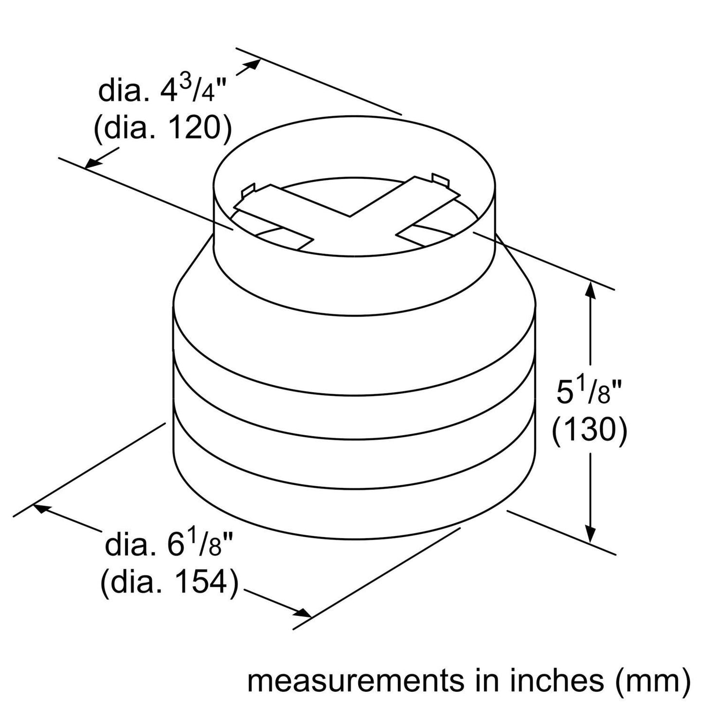 Bosch HUIRED56UC Air duct part