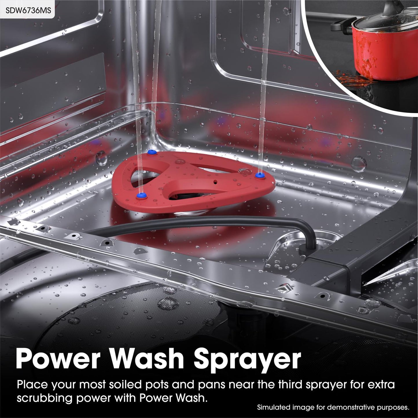 SDW6736MS Sharp 24 in. Stainless Steel 47dB Dishwasher