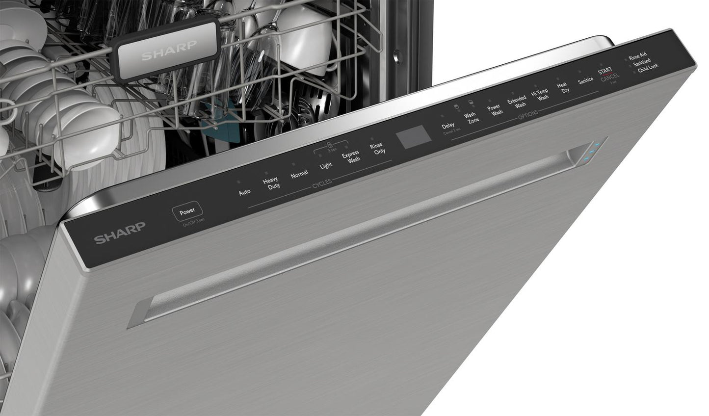 SDW6726MS Sharp 24 in. Stainless Steel 47dB Dishwasher