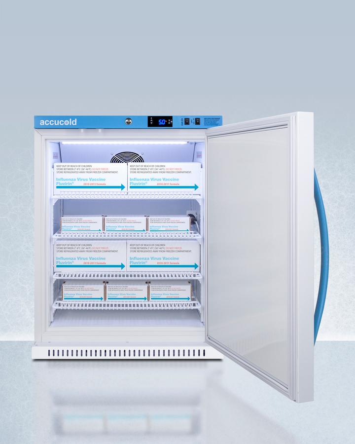 Summit ARS62PVBIADA456 6 CU.FT. ADA Height Vaccine Refrigerator, Certified To Nsf/ansi 456 Vaccine Storage Standard