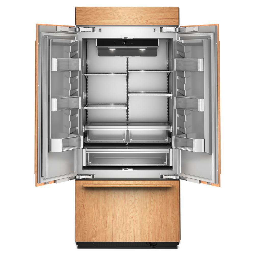 Kitchenaid KBFN536TPA 20.8 Cu. Ft. 36" Built-In Panel-Ready French Door Bottom Mount Refrigerator with Platinum Interior