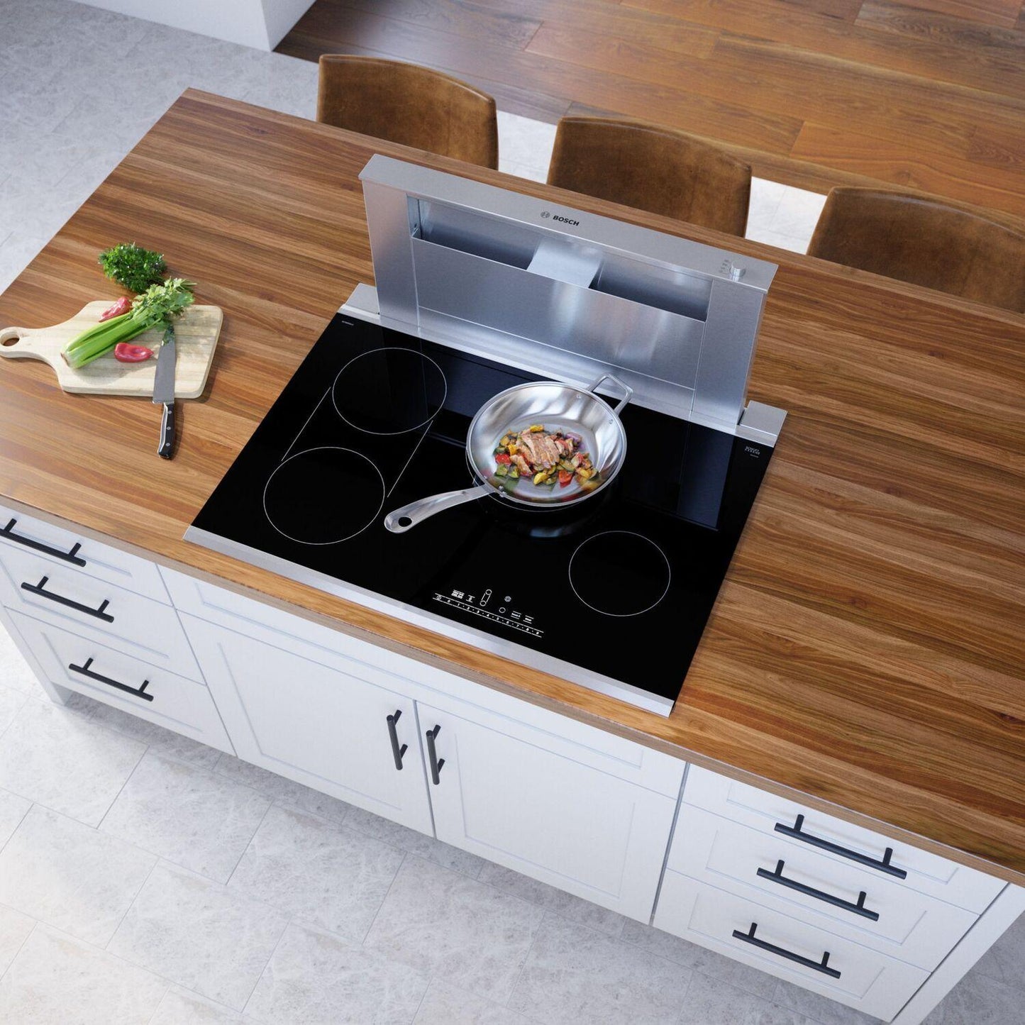 Bosch NET8069SUC 800 Series Electric Cooktop 30" Black, surface mount with frame