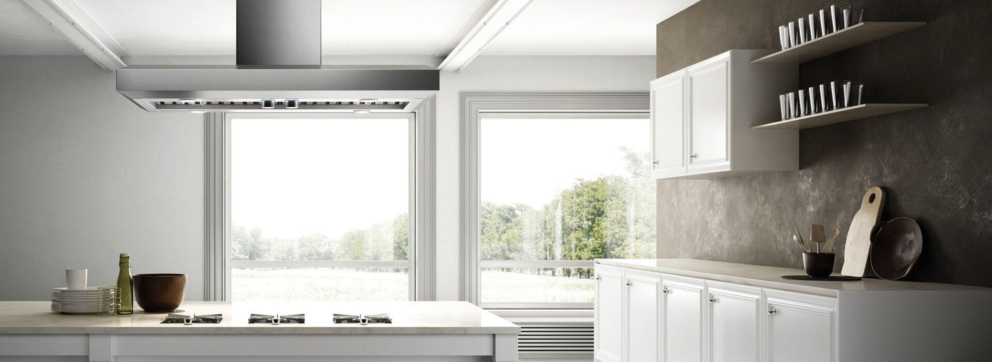 Elica EVI648S1 VAVANO IS Island Range Hood 48" wide - 600CFM