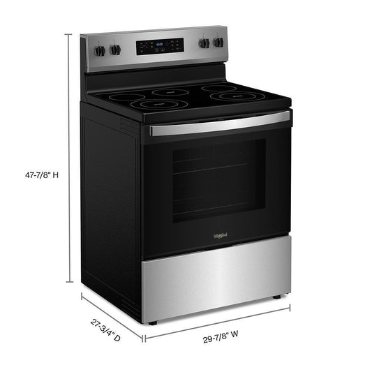 Whirlpool WFES3330RZ 30-inch Electric Range with Steam Clean