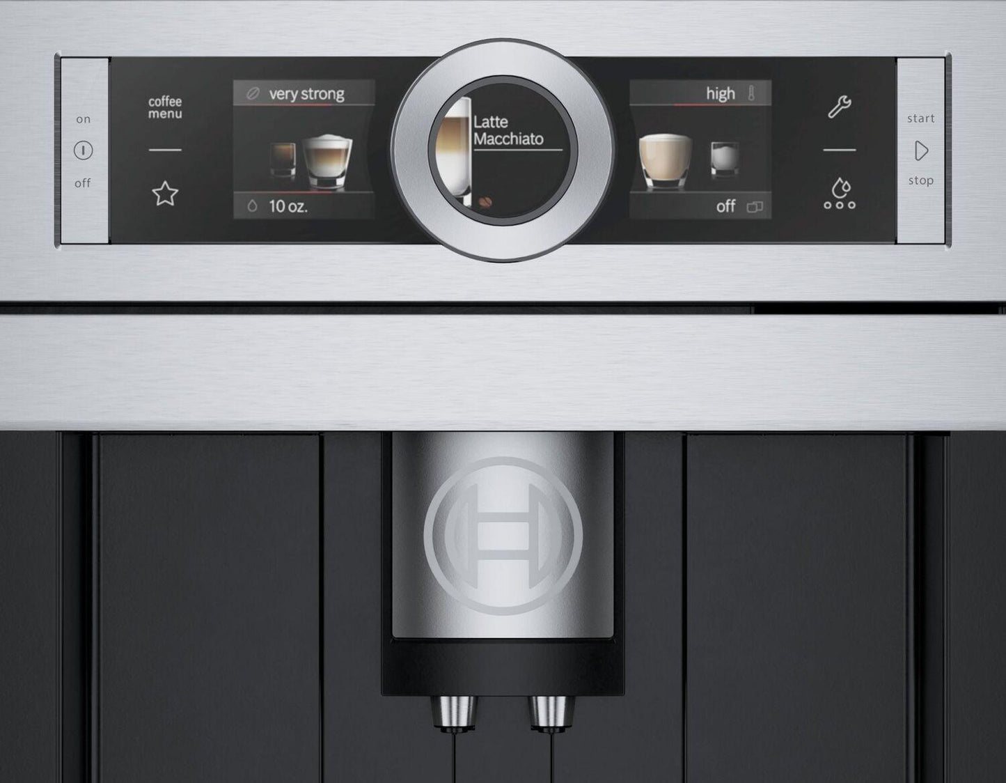 Bosch BCM8450UC 800 Series, Built-In Fully Automatic Coffee Machine, Stainless steel, Removable water tank