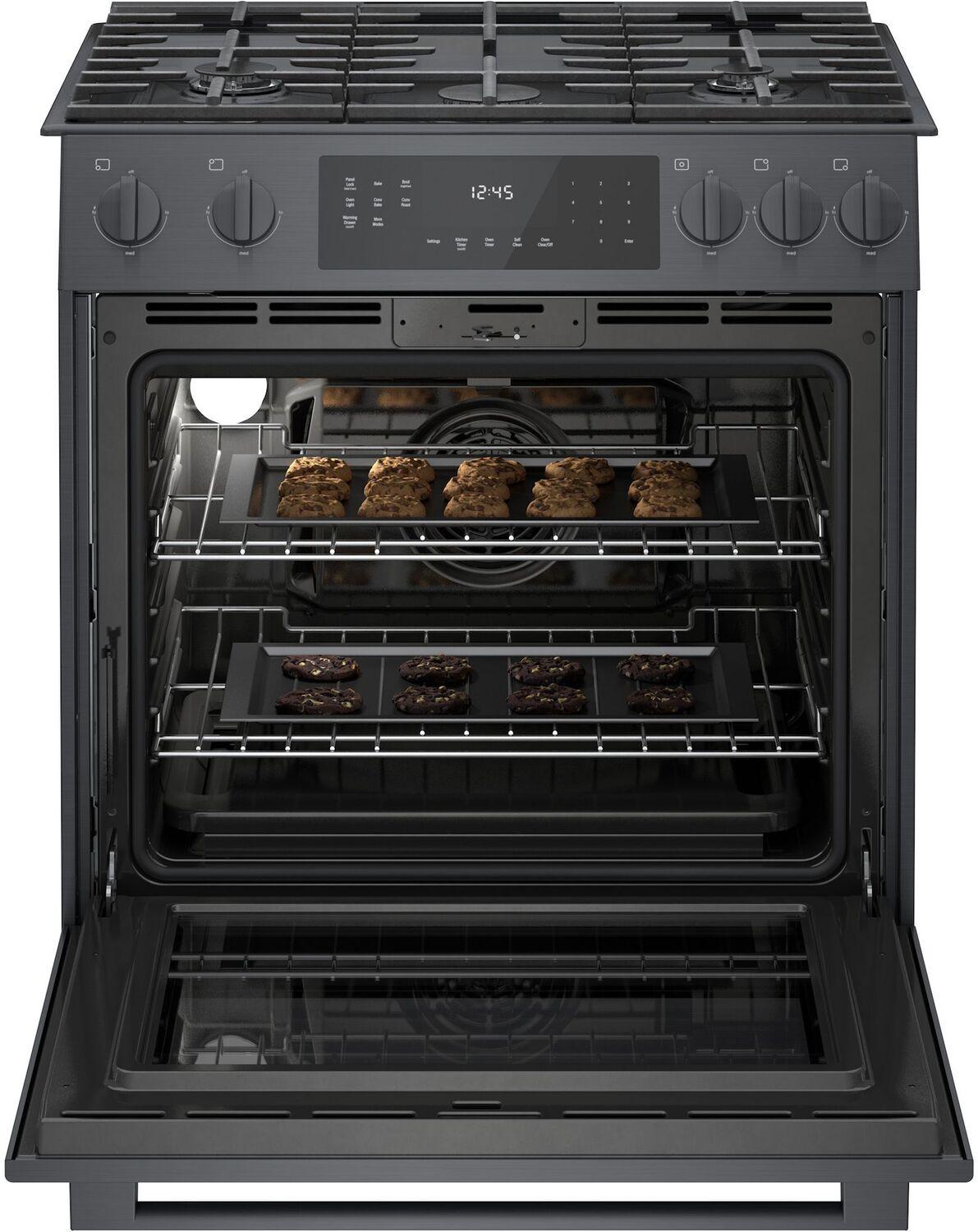 Bosch HGI8046UC 800 Series, Gas slide-in range, 30'', Black stainless steel