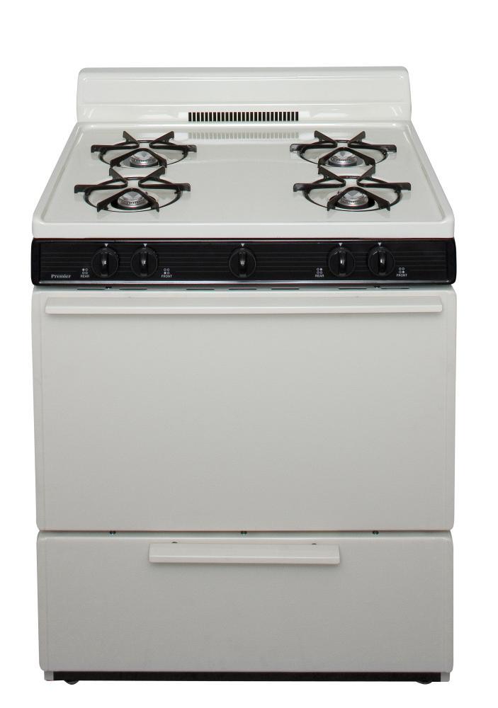 Premier SFK100TP 30 in. Freestanding Gas Range in Biscuit