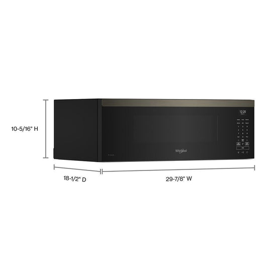Whirlpool WMML5530RV 1.1 cu. ft. Smart Low Profile Microwave Hood Combination with 450 CRM 4-Speed Venting