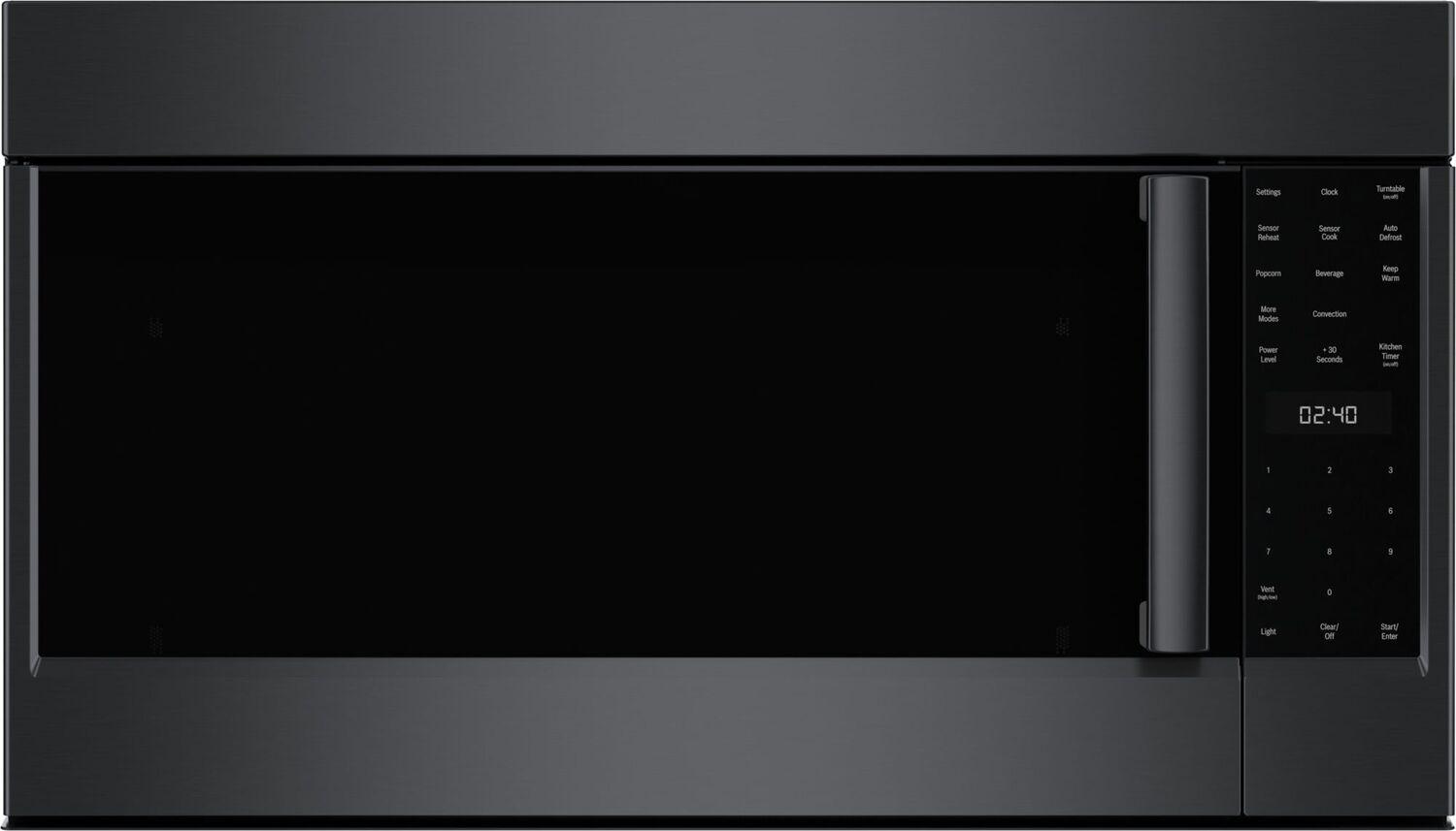 Bosch 800 Series Over-The-Range Microwave 30" Left SideOpening Door, Black Stainless Steel HMV8044U