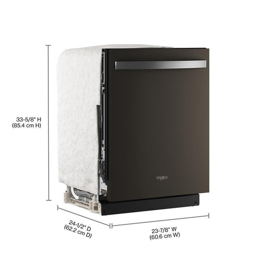 WDTS8024SV Whirlpool® 24-Inch Top Control Dishwasher with Total Coverage Wash and Auto Open Air Dry in Fingerprint Resistant Stainless Steel