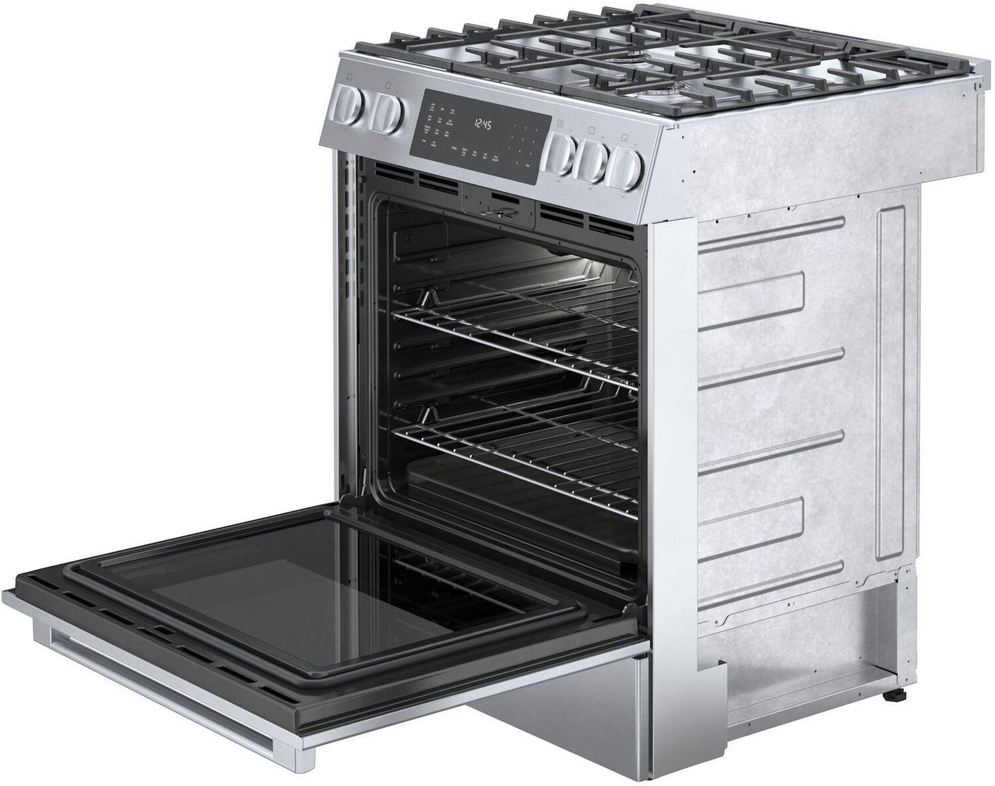Bosch HDI8056U 800 Series, Dual fuel slide-in range, 30'', Stainless steel