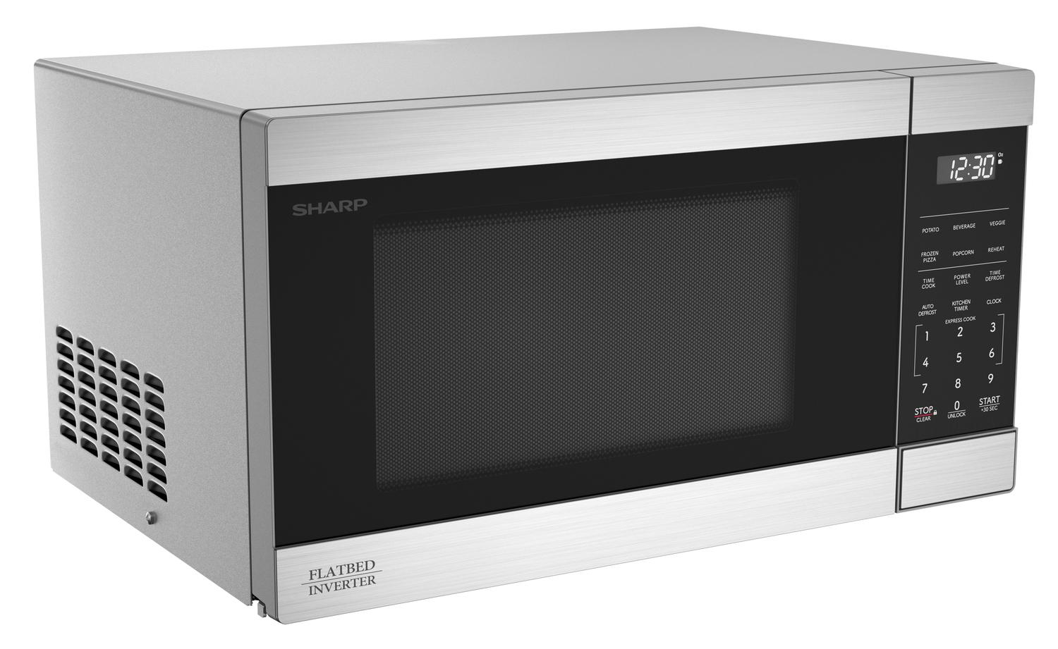 SMC1174KS Sharp 1.1 cu. ft. 1100W Flatbed Countertop Microwave Oven with Inverter Technology