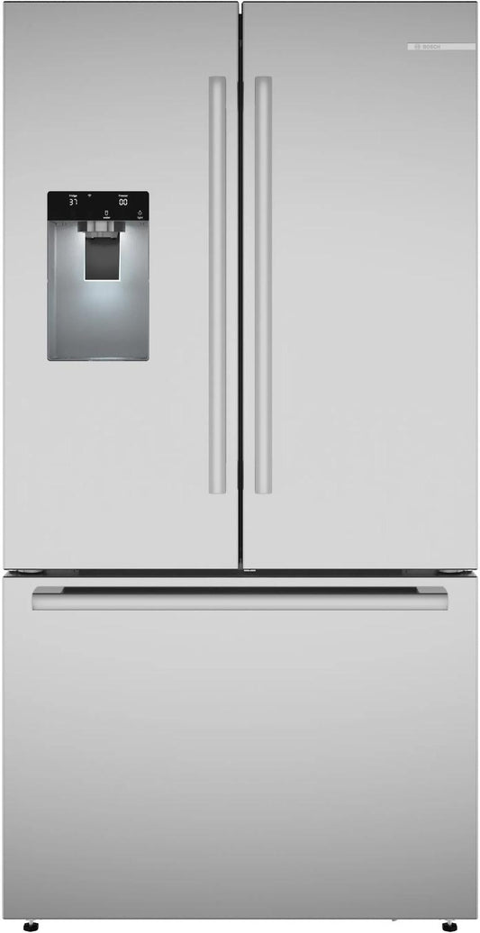 Bosch B36FD52SNS 500 Series, French Door Bottom freezer, multi door, 36'', Brushed steel (with anti-fingerprint), Total No Frost