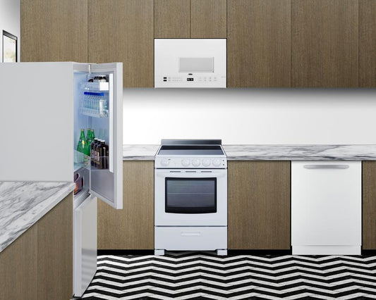 Summit FFBF151W 28" Wide Bottom Mount Refrigerator-freezer